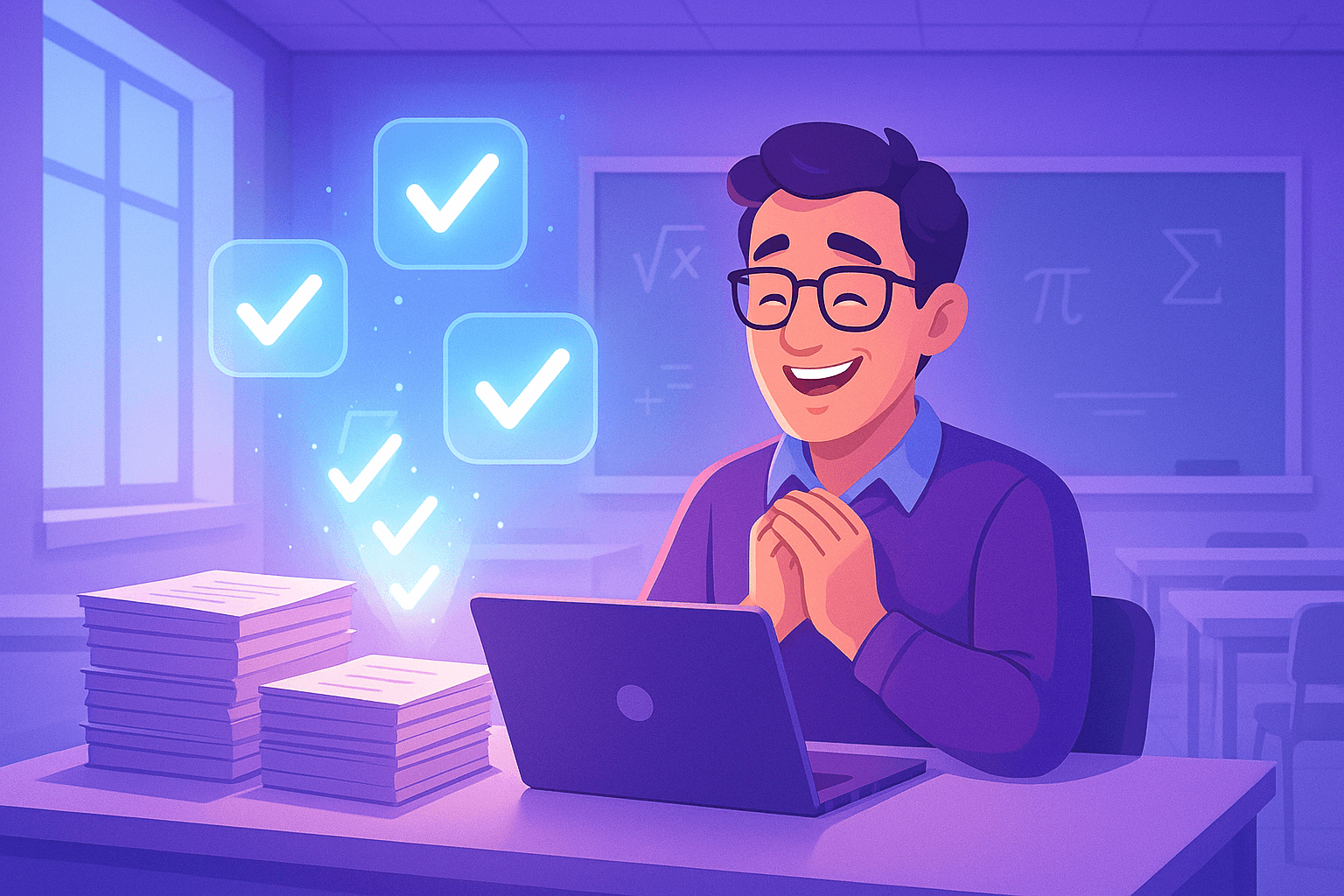 Teacher using Gradiance to grade math assignments
